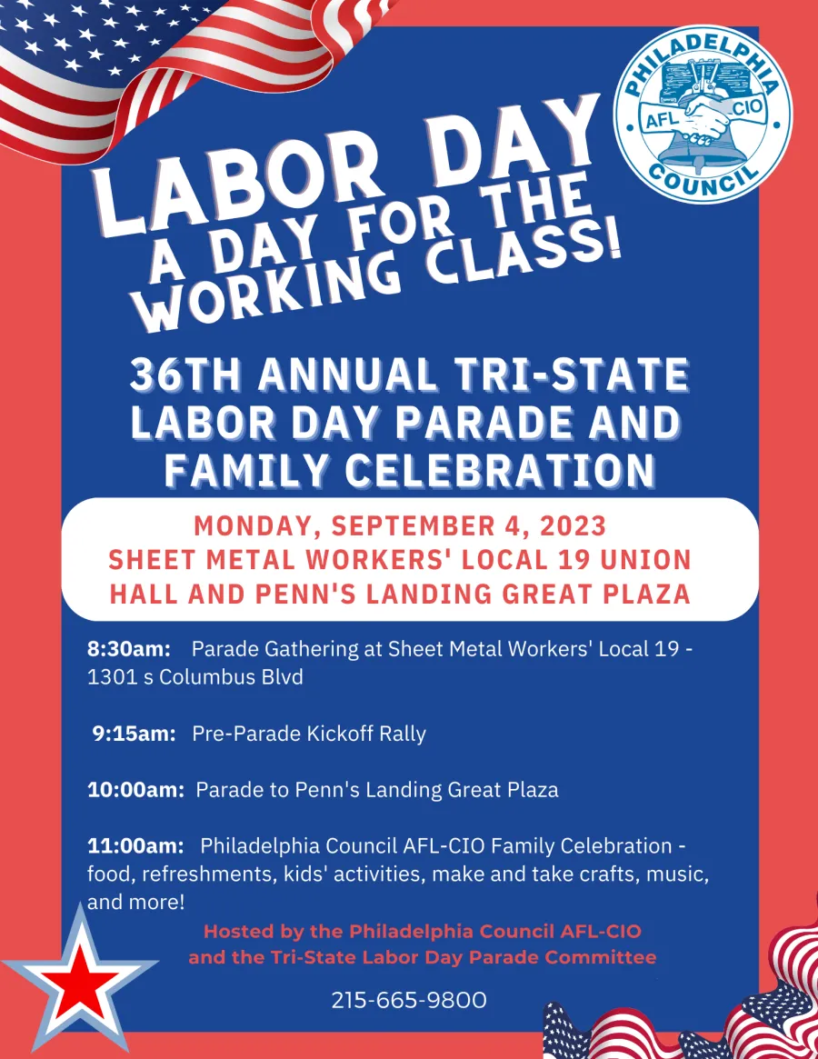 Flyer for the 2023 Labor Day Parade 