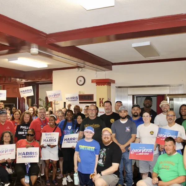 Union members will labor voters signs